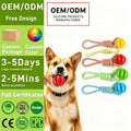 Durable Rubber Pet Toy Ball Funny Chew Movement Tooth Cleaning Leakage Food Interactive Cotton Rope Chew Toys Pet Dog Toys Ball