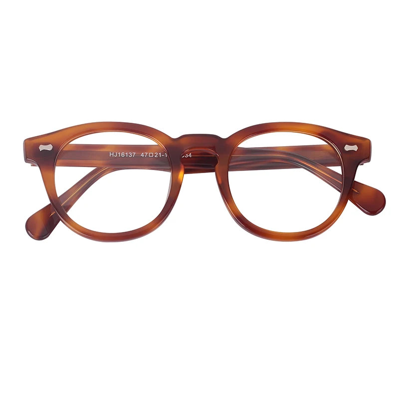 2025 Fashion Designer Newest Anti Blue Light Unisex Spectacle Frames Classic Round Acetate Frame Optical Eyeglasses