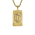Duyizhao Stainless Steel DC Letter Admirable Dream Chaser Dog Tags Pendant for Hip Hop Luxury Men Jewelry