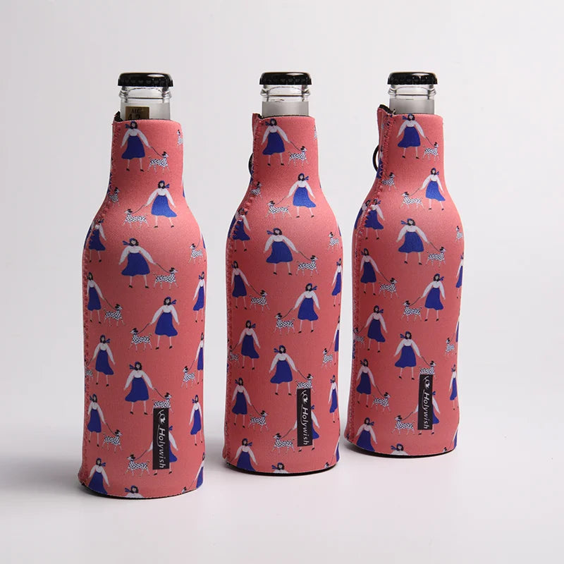 Holywish Wholesale Competitive Price Drink Bottle Bag Custom Neoprene Single Ice Bottle Cooler Bag