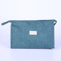 Wholesale Promotional Cheap Linen Cloth Pouch Custom LOGO Coated Men Canvas Cosmetic Bag