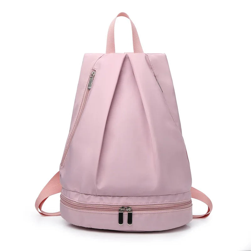Nylon Fitness Bag with Wet/Dry Separation Waterproof Beach Storage Backpack Sports Equipment Customized Logo