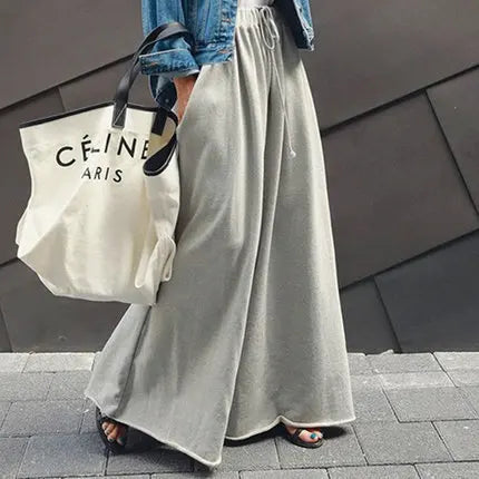 Wholesale 2026 Summer New Style Loose Large Size Wide Leg Pants Elastic Lace-up Fashion Casual Pants Wide Leg Women Pants