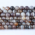JSES Natural Botswana Agate Sardonyx 6-10mm Loose Stone Beads for Jewelry Making DIY Wholesale Gemstone Crystal Agate Jade Beads