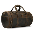 High Quality Luxury Vintage Mens Travel Luggage Bag Traveling Cowhide Leather Duffle Bag for Men Travel Weekend