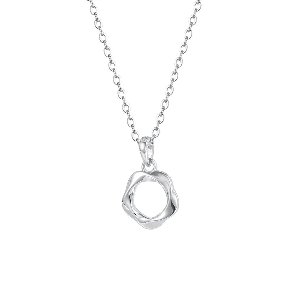 925 Silver Pendant Rope Chain Necklaces Women Rose Gold Jewelry for Wife Girlfriend Mom Daughter for Anniversary Birthday Gift