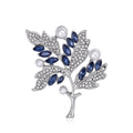 DRAL887 Fashion Rhinestones Leaves Brooch With Pearl Women Brooch Jewelry