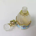 15ml Blue pink Alloy Vintage Perfume Bottle Arab Empty Glass Essential Oil Bottle Antiqued Vintage Craft Gift Home Decoration