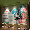 Custom Wallpaper Printed Removable Pvc Vinyl Wall Floor Graphics Decal Double Sided Window Sticker Printing