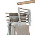 Multifunctional Storage Folding Space Saving Stainless Steel Metal Magic Clothes Pants Bottom Hanger Closet Storage Organizer