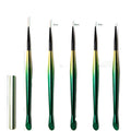 Professional Nail Art Brush Sets Custom LOGO New Style Acrylic Handle Nail Liner Painting Brush Crimped Ferrule for Manicure