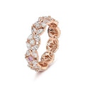 Fashion Wholesale Real S925 Full Top Grade CZ Full Pave Zircon Stone Twinkle Silver Rose Gold Jewelry Ring