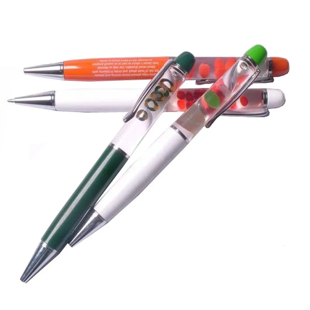 European American Bestseller Manufacturer Supply PVC Sheet Full Color Printing 2D Floating Object Liquid Ballpoint Plastic Logo