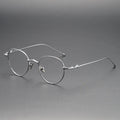 Designer Hand-made Japanese Retro Pure Titanium Glasses Frame Men's Myopia Glasses with Degree of Blue Light Protection