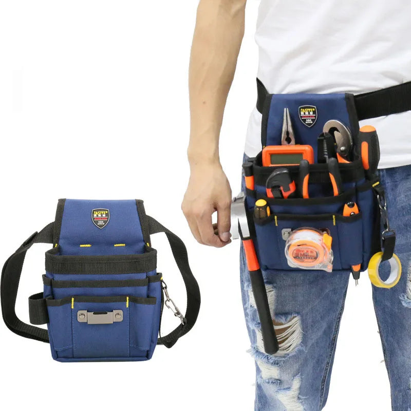 Electrician's Kit With Cover Thickened Waist Hanging Bag Multi-Pocket Repair Zipper Tool Waist Bag