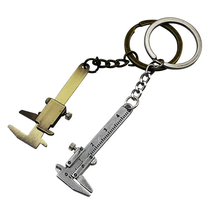 Creative Keychain Zinc Alloy Vernier Caliper Keychain Small Gift Mini Tool Keychain Pendant Custom Metal Key Chain
