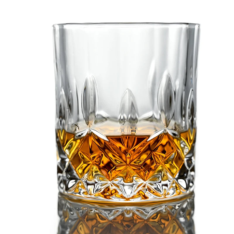 Engraved Crystal Stemless Unbreakable Old-fashioned Whisky Glass