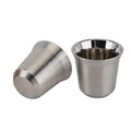 Best Selling Portable Espresso Coffee Maker Induction Stainless Steel Stovetop Espresso Double Wall Espresso Cup