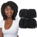 Synthetic Short Afro Curly Twist Hair Weaving Black Brown Purple African Hairstyle Double Weft Hair Extension Full Head