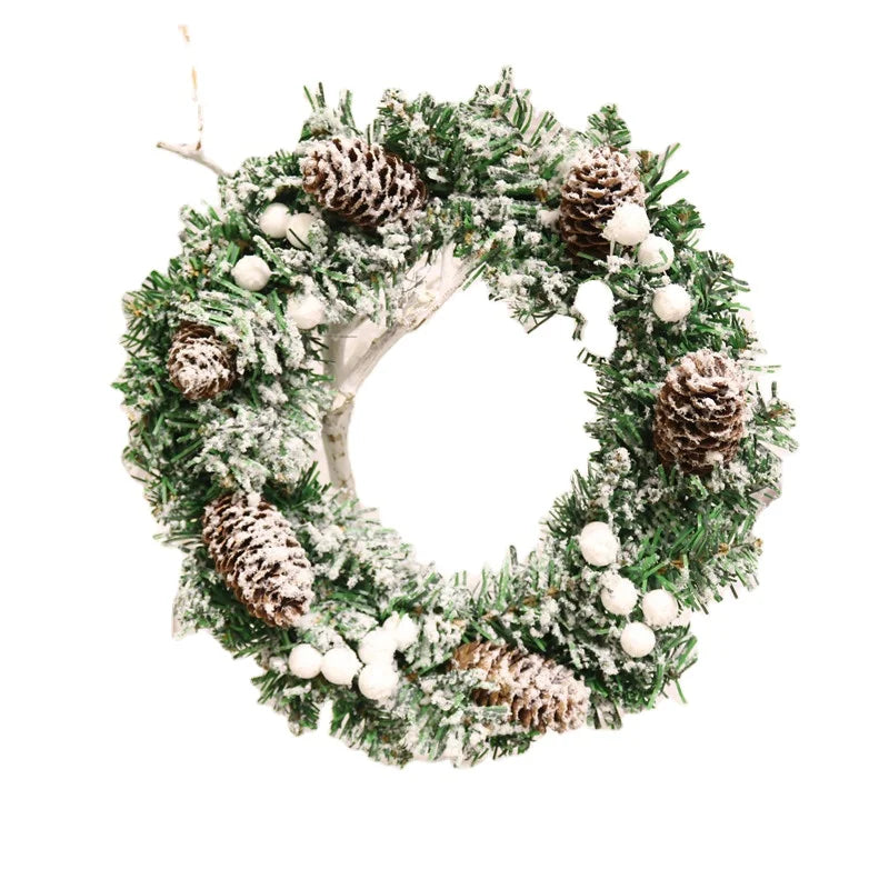 Christmas Ornaments 30cm Simulation Flocking Garland Christmas Tree Accessories Christmas Garland