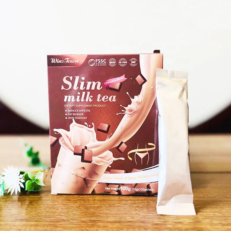 Winstown Factory's Private Label Slimming Chocolate Milk Tea Diet Shake Meal Replacement for Weight Loss Powder Dosag