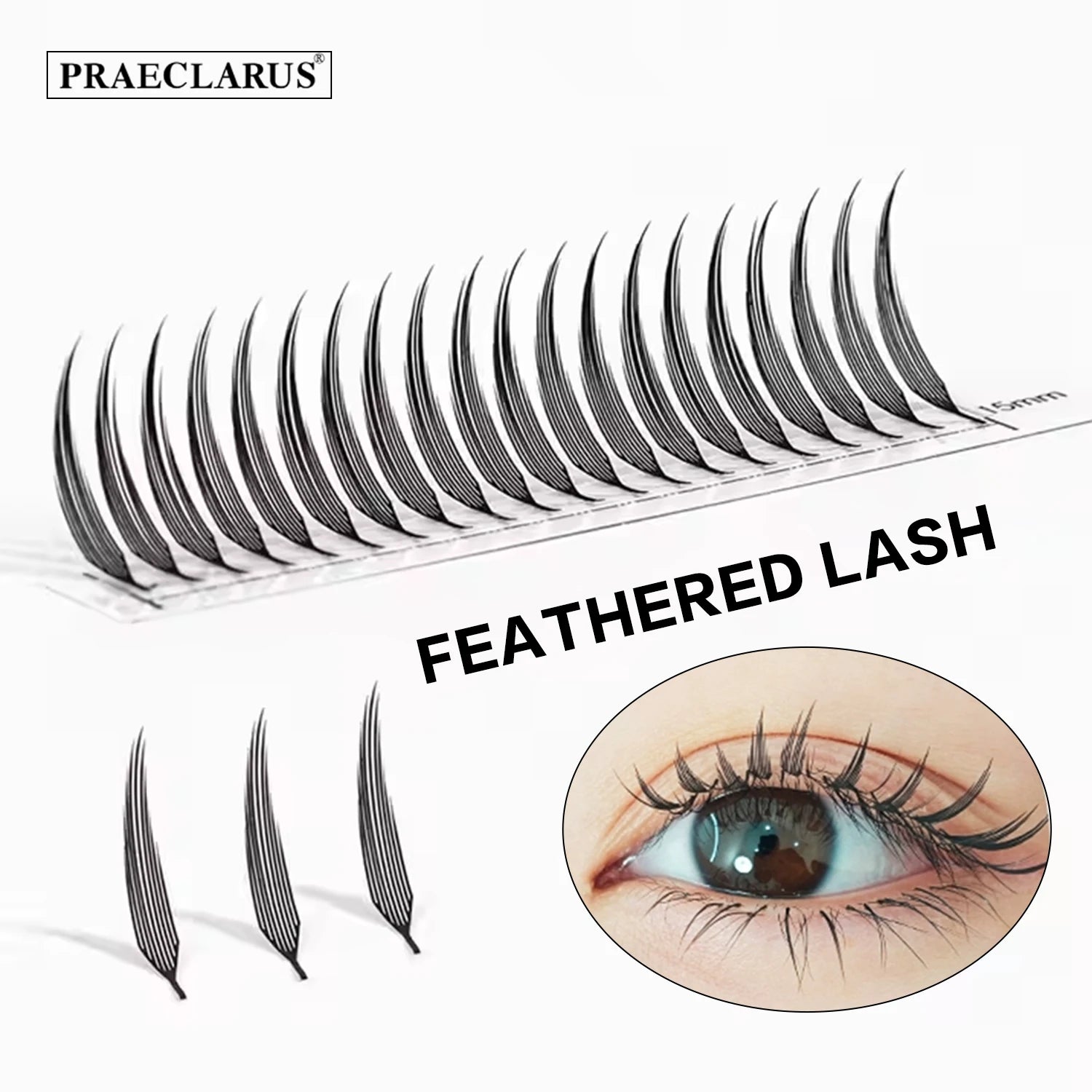 Wholesale Handmade Comic Tower Anime Fans Eyelash Extensions Natural False Eyelashes with C& D Curl Mix Length