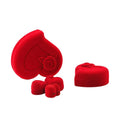 Custom logo Red Velvet Wholesale Jewelry Box High-grade Flocking Heart with Rose Pattern Jewelry Box Jewelry Flocking Boxes