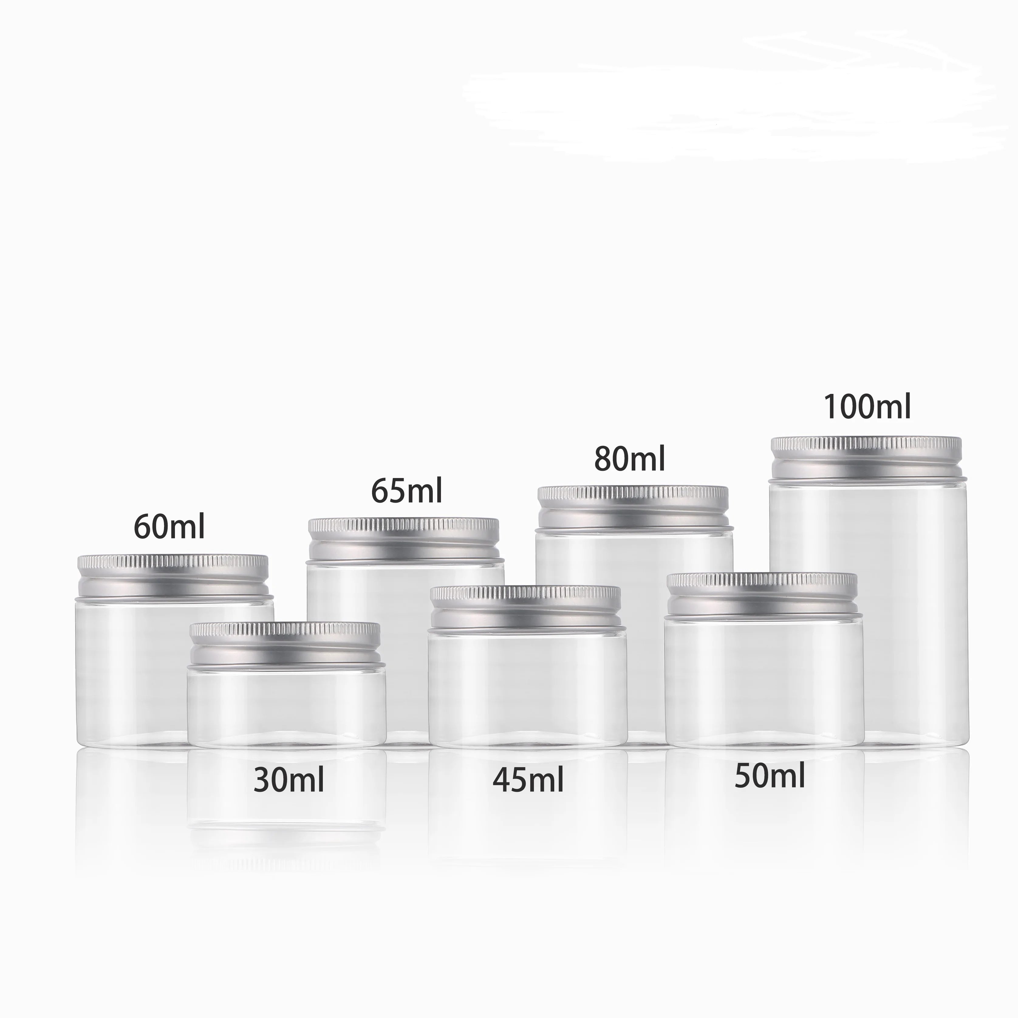 250ml 20oz 32oz Cylinder Food Grade Plastic Storage Jars Screw Top Lids for Candy Sugar Cookie Snack Chocolate Jelly Packaging