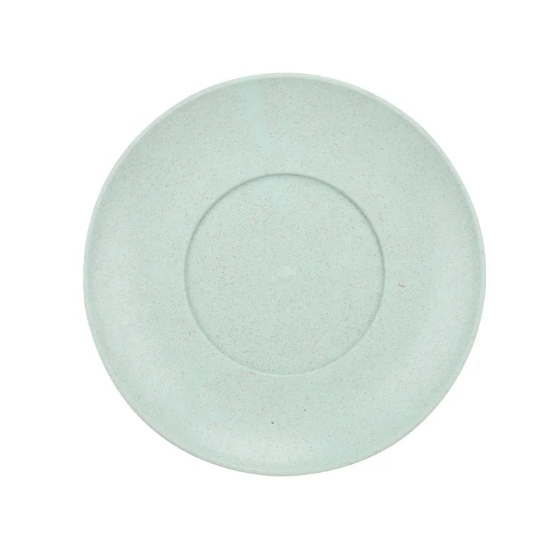 4-Color Degradable Reusable Light Plate Eco-Friendly Wheat Straw Tableware for Household Bone Spitting Garbage Cake Fruit Plate