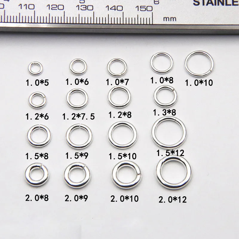 5mm-12mm Thick Jump Ring Simply 925 Sterling Silver Polished Round Connect Open Ring for Jewelry Making Accessories Wholesale