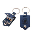 Key Decoration Custom logo Laser Engraving Blank Leather Cover Sublimation Leather Metal Keychains