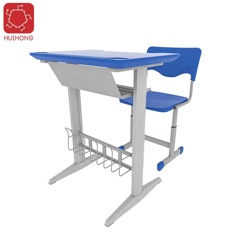Multifunctional Plastic Classroom Furniture Modern Design Student Chair and Desk Set for Home Office or School Use