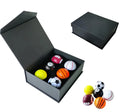 6 Different Sport Ball Golf Balls Gift Set for Men Golfer in Black Box Package