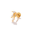 Classic 18K Gold Plated Mini Zircon Stud Earrings with Water Drop Shape 925 Sterling Silver Jewelry for Weddings Party Gifts