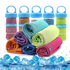 Sports Microfiber Instant Cooling Towel Rapid Cooling Gym Chilly Pad Solid Color Ice Towel for Jogging for Outdoor Sports