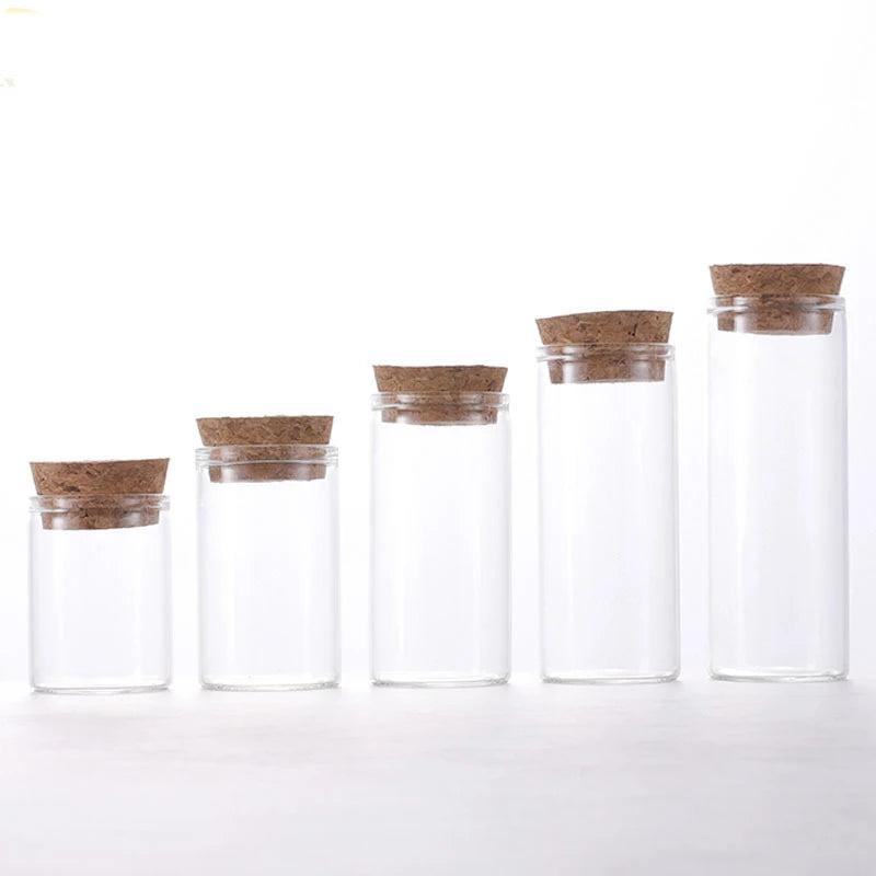 15ML 20ML 30ML Mini clear Glass Wishing Small Vials with Cork Glass Tube Corked Drift Bottle