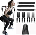 Adjustable Fitness Pilates Yoga Pull Bar Kit 50lbs 30lbs TPE Exercise Workout Resistance Stretch Band Set Pilates Stick Bars