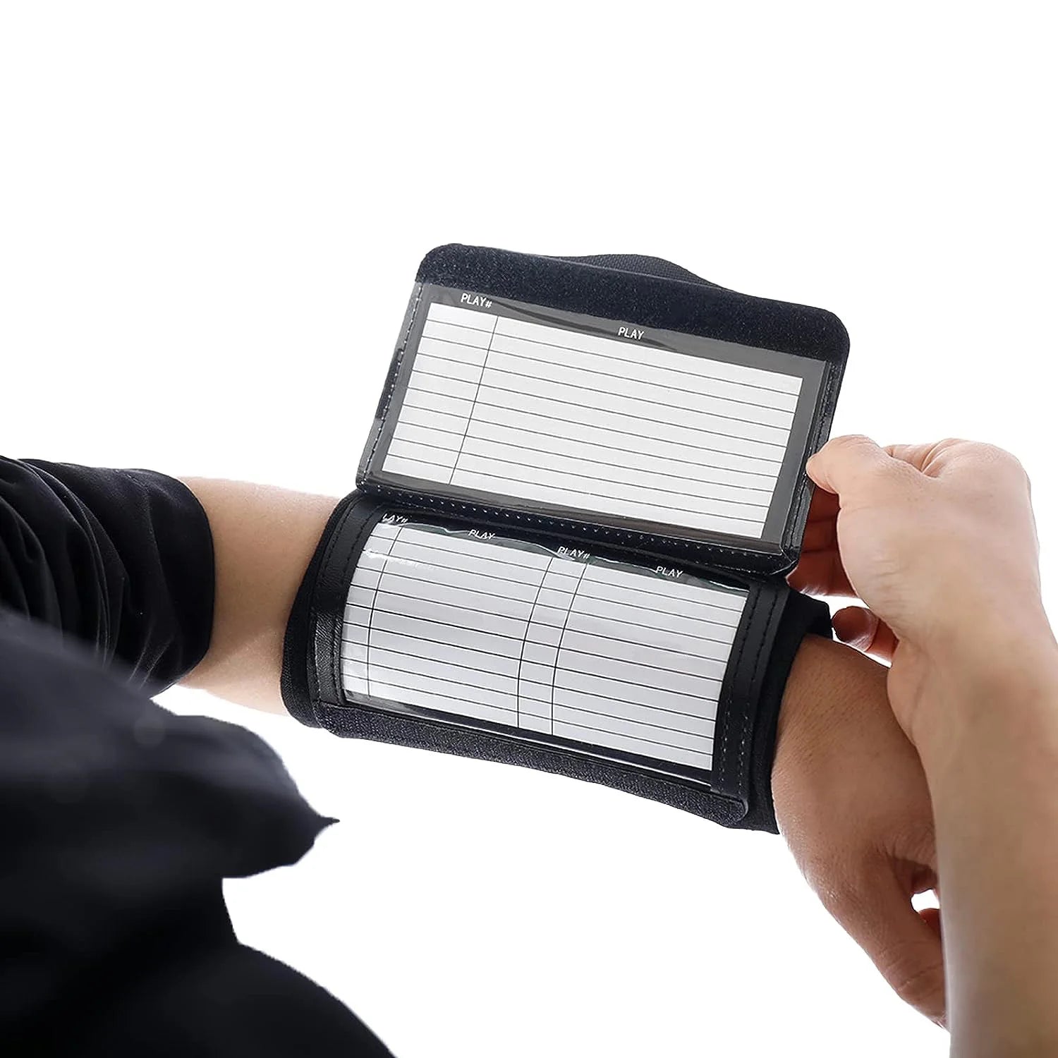 Football Play Wristbands Sport Triple Page Playbook Card Wristband Training Equipment Scorebooks