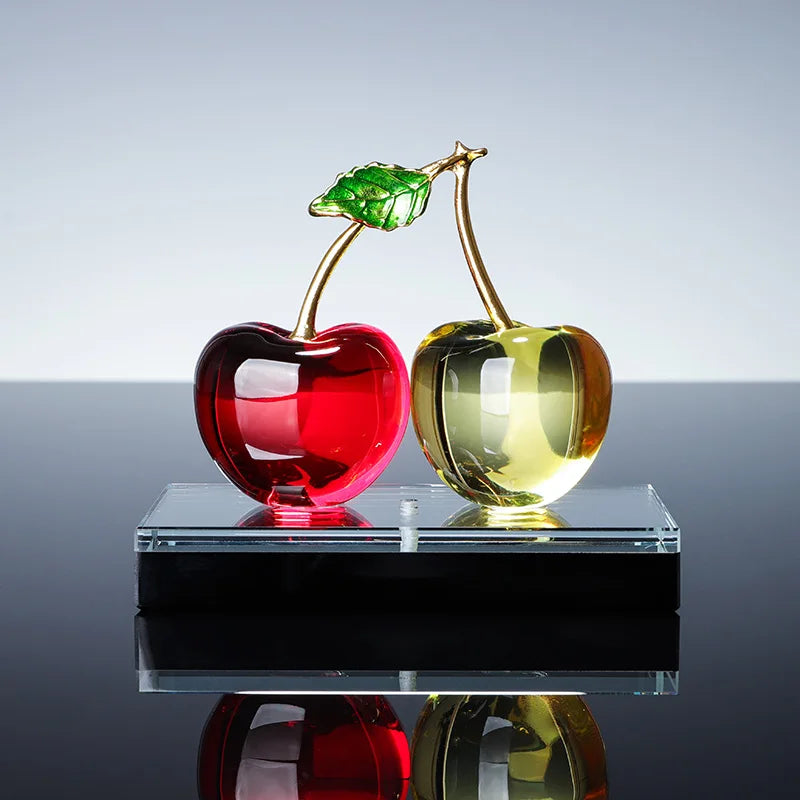 Factory Wedding Return Gifts Custom Crystal Two Cherry Perfume Bottles