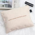 Custom Embroidery Logo Canvas Zipper Cosmetic Packaging Makeup Bag Black Cotton  Canvas Zipper Cosmetic Pouch