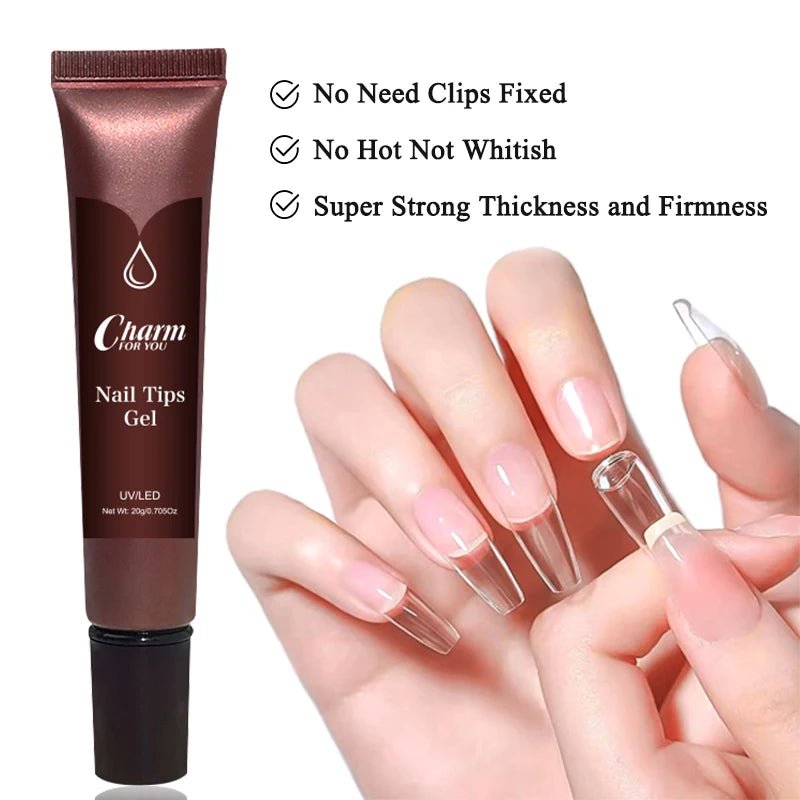 Nail Tips Gel Glue 20g Nail Adhesive Diamond Gel Nail Rhinestones Gel Glue