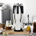 Non Stick 6 Pieces Latest Design Heat Resistant Rocket Stand Silicone Kitchen Cooking Utensils Sets