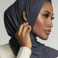 2022 Premium One Loop Sports Jersey Hijab Scarf Instant Earphone Shawl for Muslim Cotton Autumn Compliant