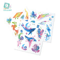 Kids Girls Waterproof Horse Temporary Tattoos Children's Unicorn Animals Mermaid Ocean Tattoo Designs for Birthday Parties MegaBDM