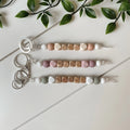 Wholesale Custom MAMA Letter Bag Key Pendant Mother's Day Gift Marble Silicone Beads Tassel Keychain