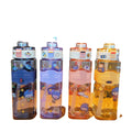 BPA-Free Water Bottle for Riding Running Camping Motivational Design Outdoor Leakproof Plastic Fitness Bottle Sports