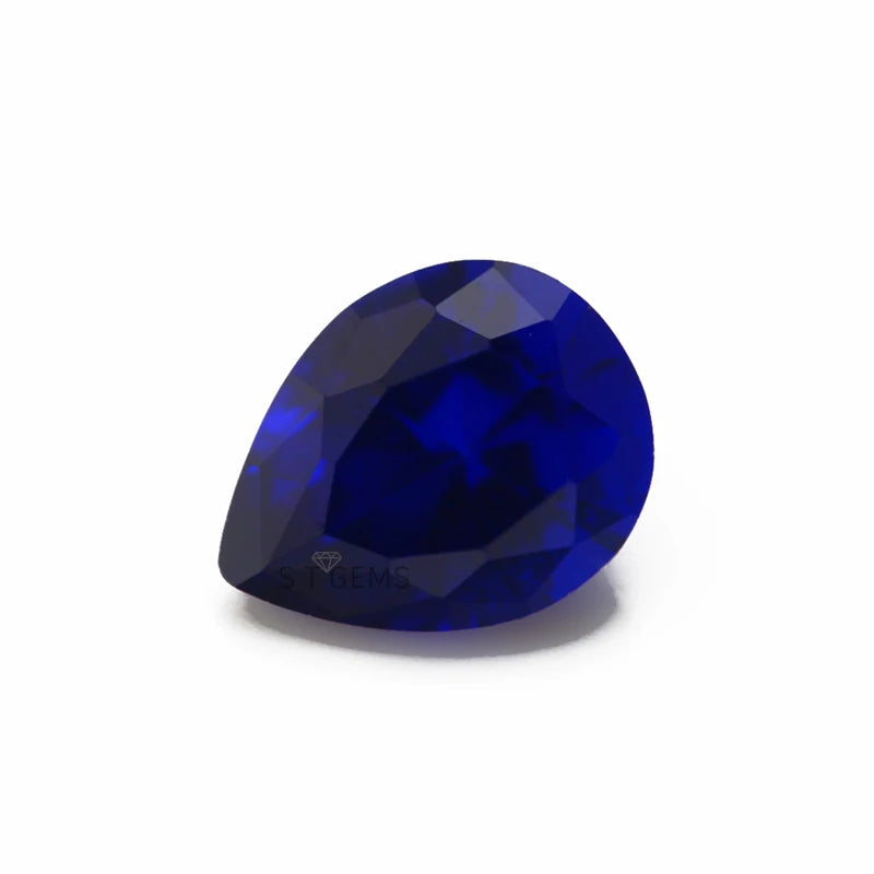 Wholesale Loose Gemstones Pear Cut 112# Sapphire Color Spinel Stone on Sale