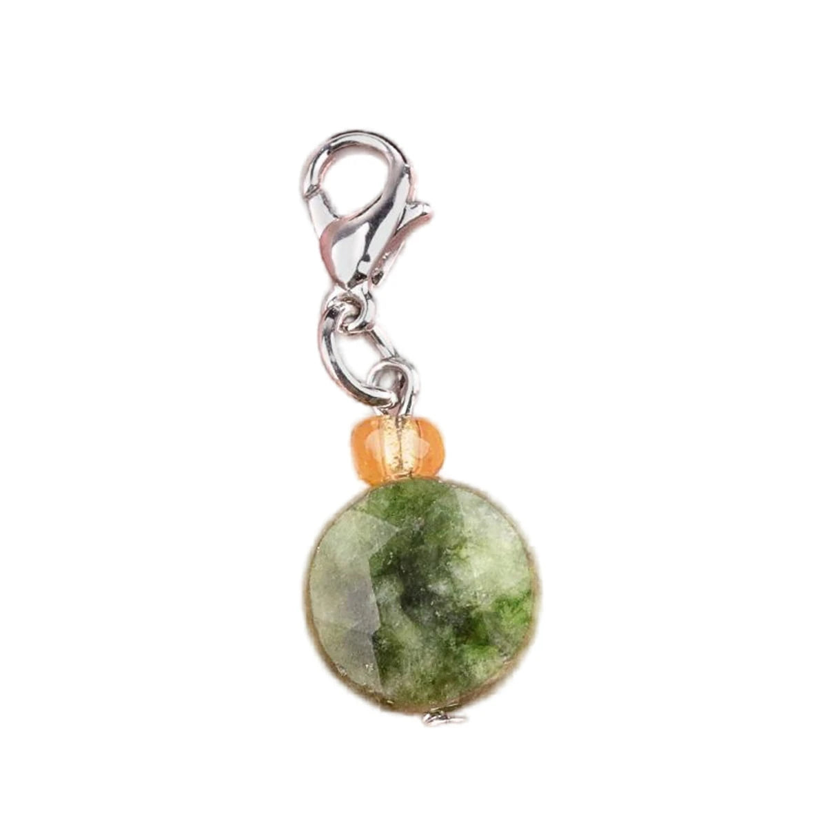 Natural Color Tourmaline Crystal Sphere Ornament Pendant Keychain New Arrival Safety Simple Keychain Gifts
