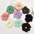 Temperament Simple Pig Intestine Hair Ring Retro Solid Color High-quality Fat Intestine Hair Ring