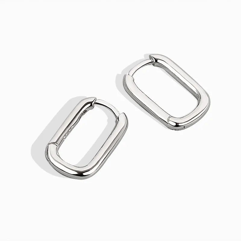 Minimalist U Shaped Geometric Hoop Earrings for Women Jewelry Gift